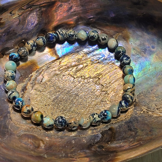 Bracelet Jaspe Impérial Bleue "Terre"