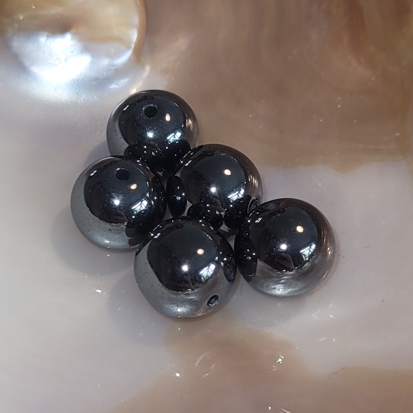 Fil de perles Hématite – Perles naturelles