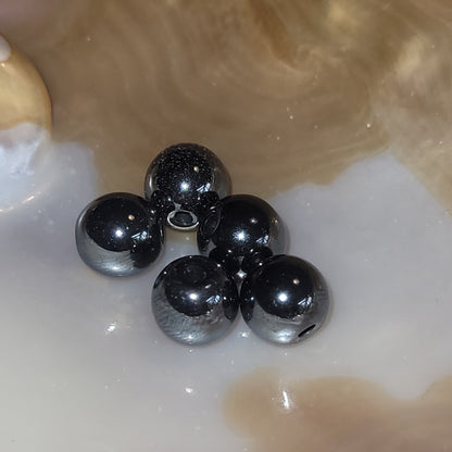 Fil de perles Hématite – Perles naturelles
