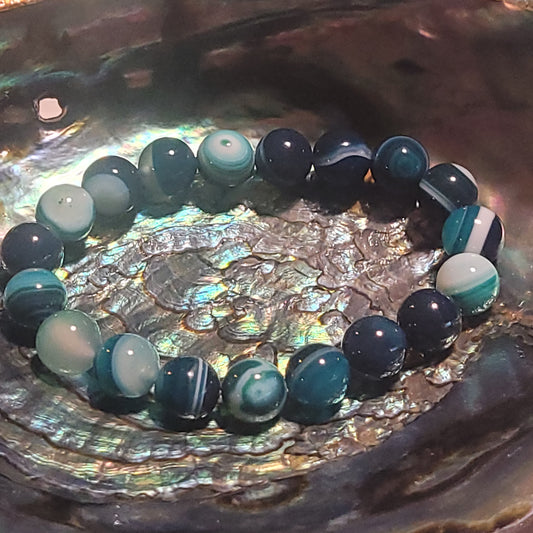 Bracelet Agate Verte – Pierre naturelle 10 mm