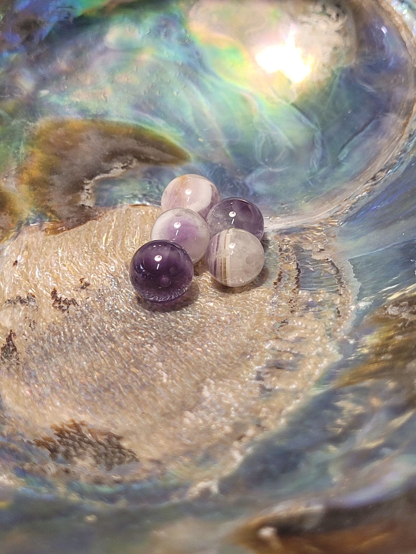 Fil de perles - Améthyste chevron A