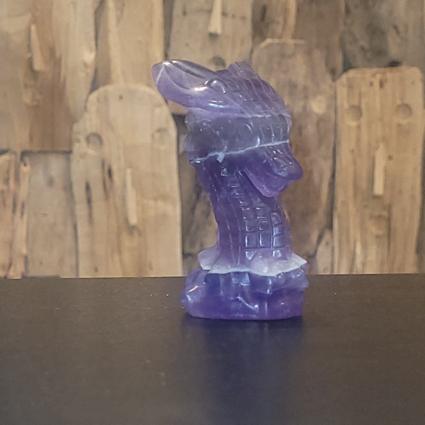 Dragon en Améthyste Chevron – Sculpture décorative