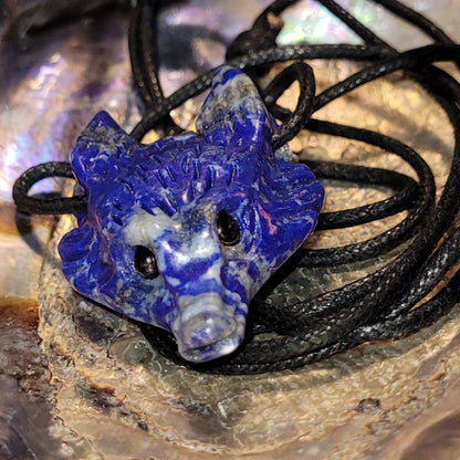 Pendentif Loup – Pierre Lapis-Lazuli