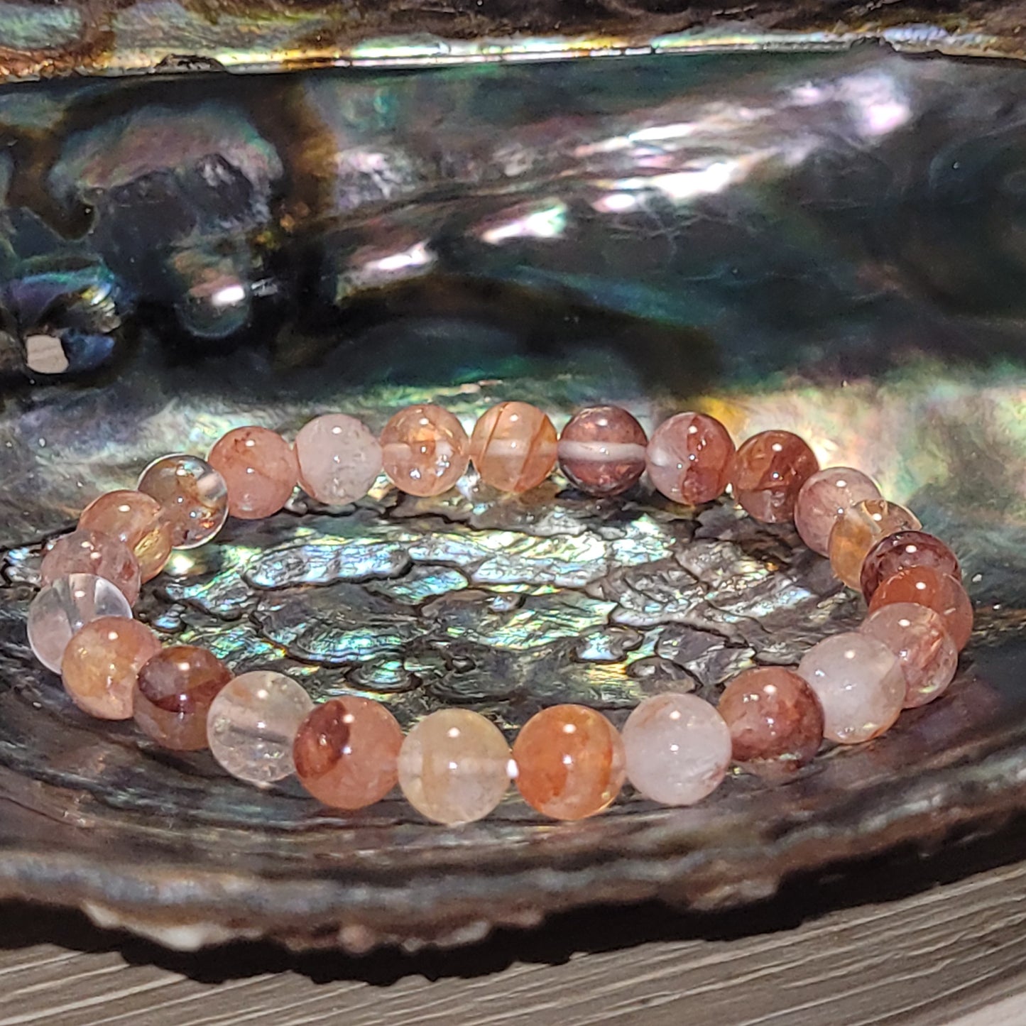 Quartz Hématoïde – Bracelet énergétique