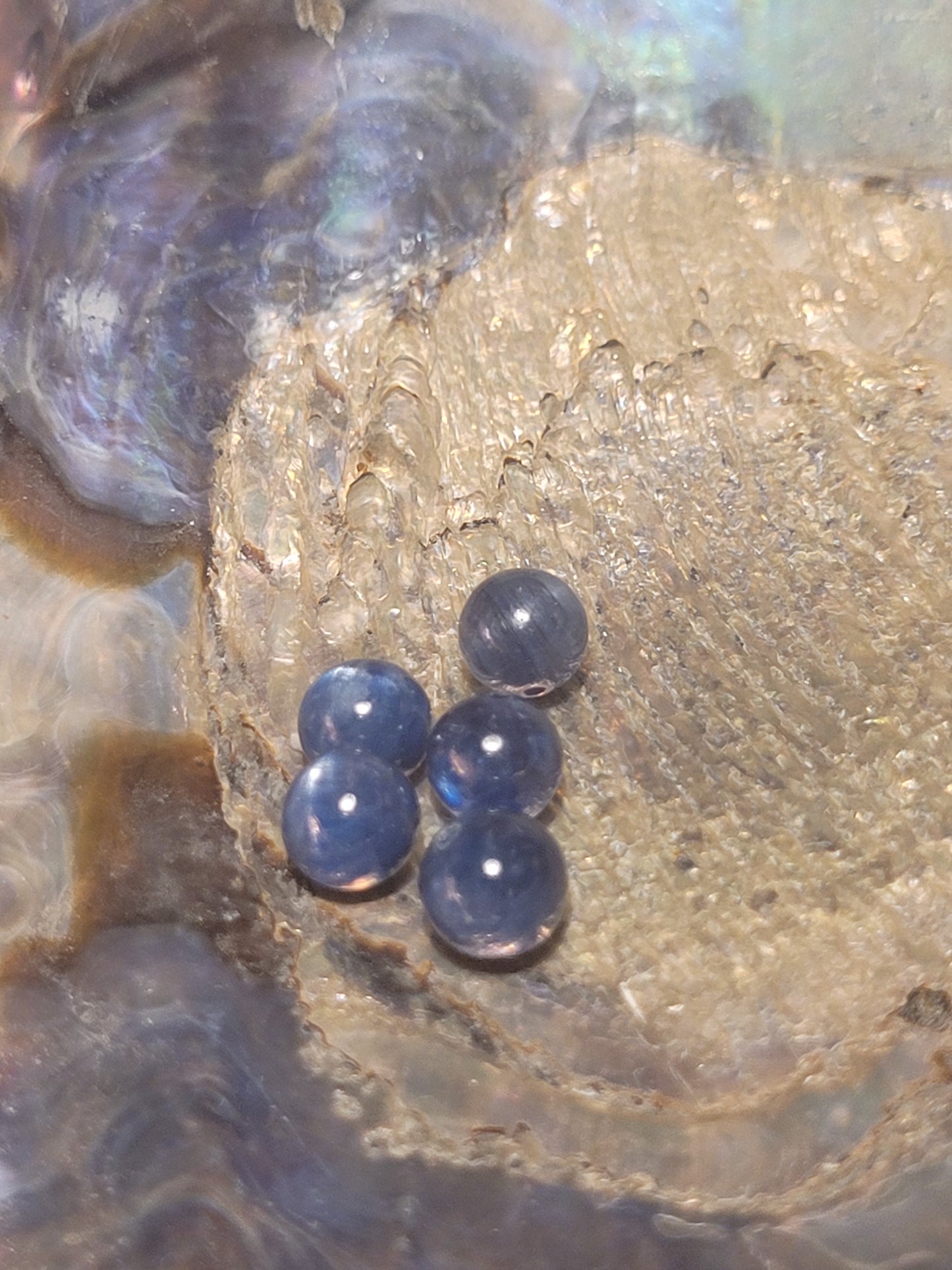 Fil de perles - Cyanite Bleue A+