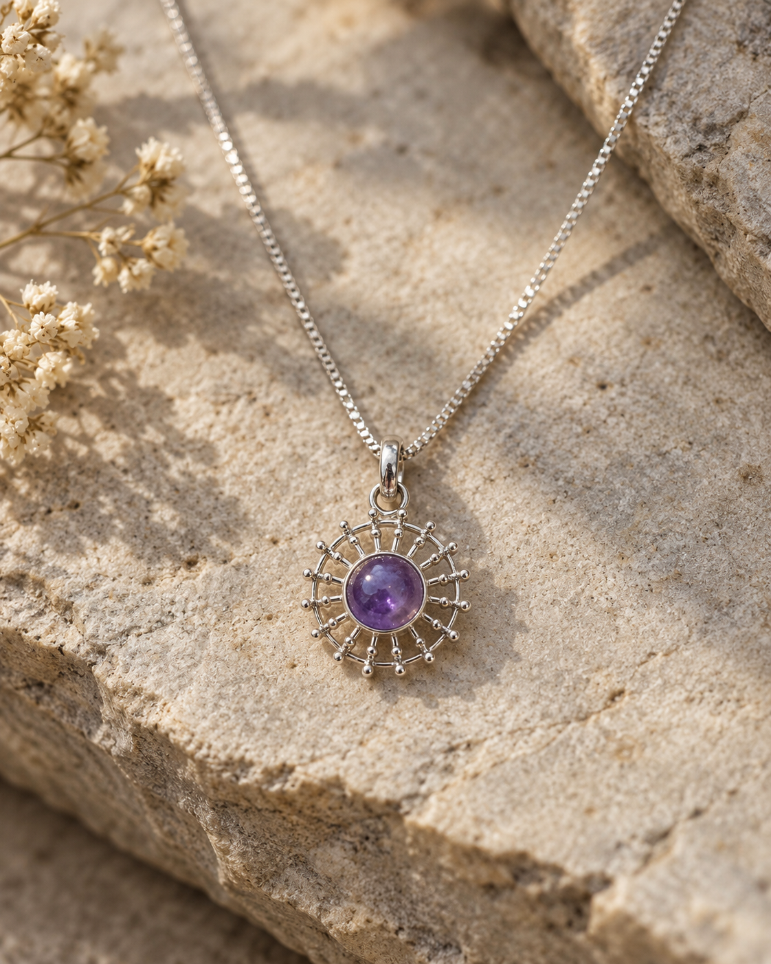 Pendentif Améthyste – Bijou en argent
