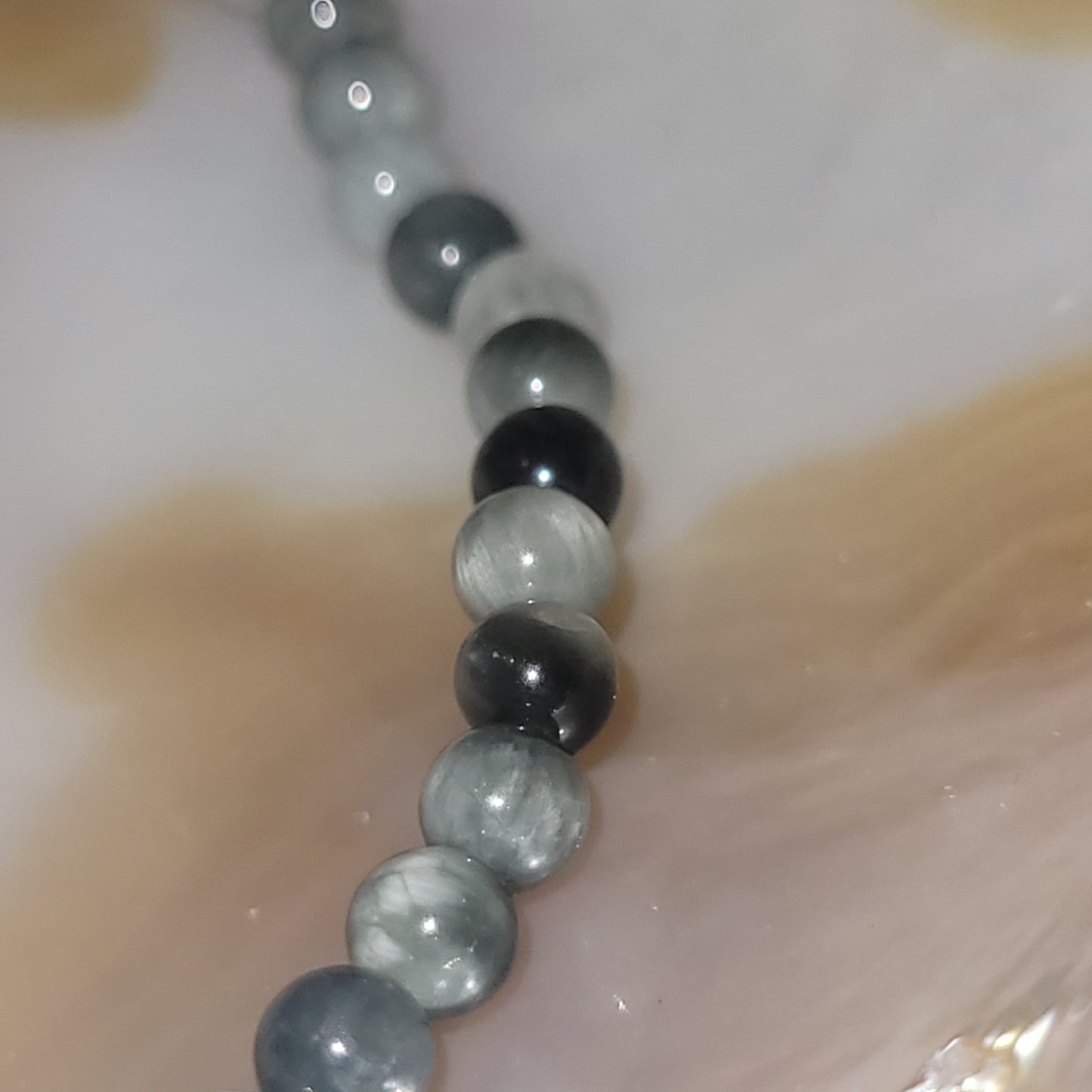 Fil de perle Quartz oeil de chat A