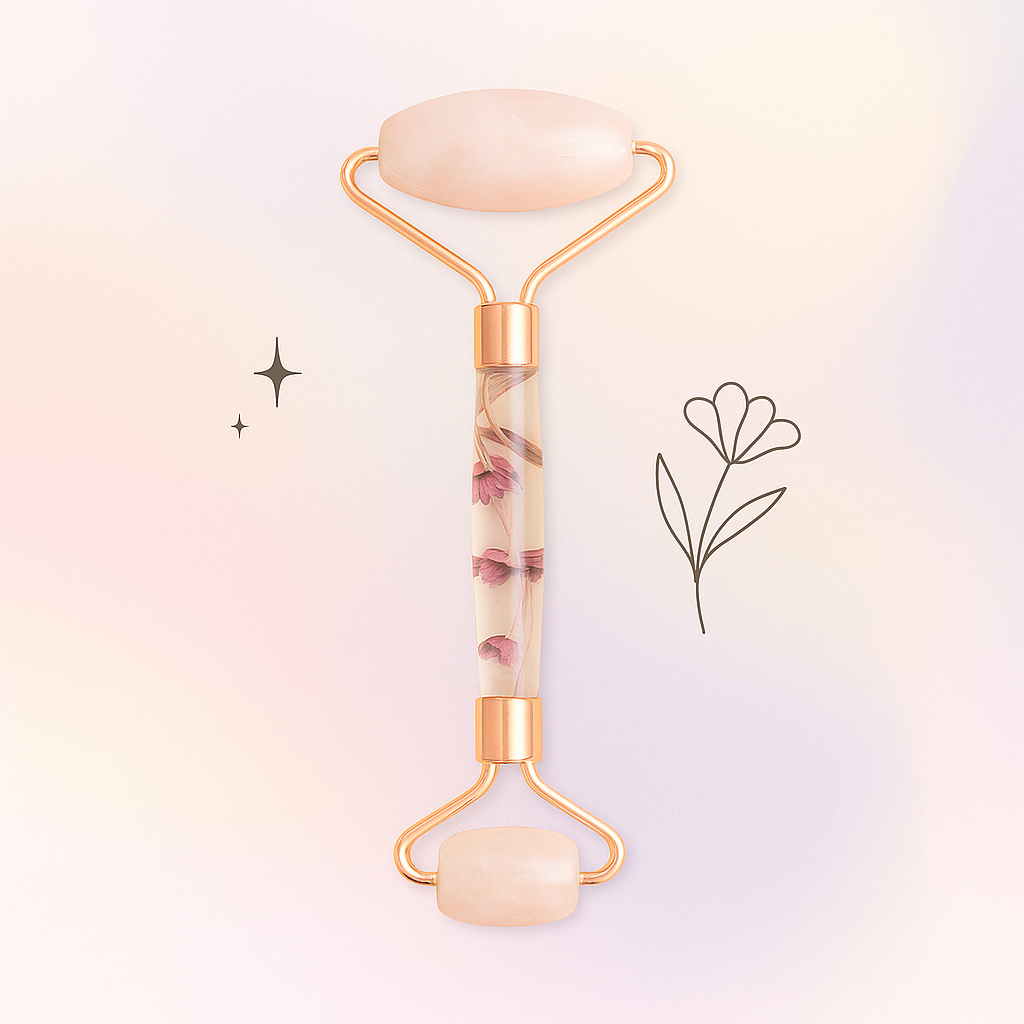Quartz Rose – Rouleau de massage facial