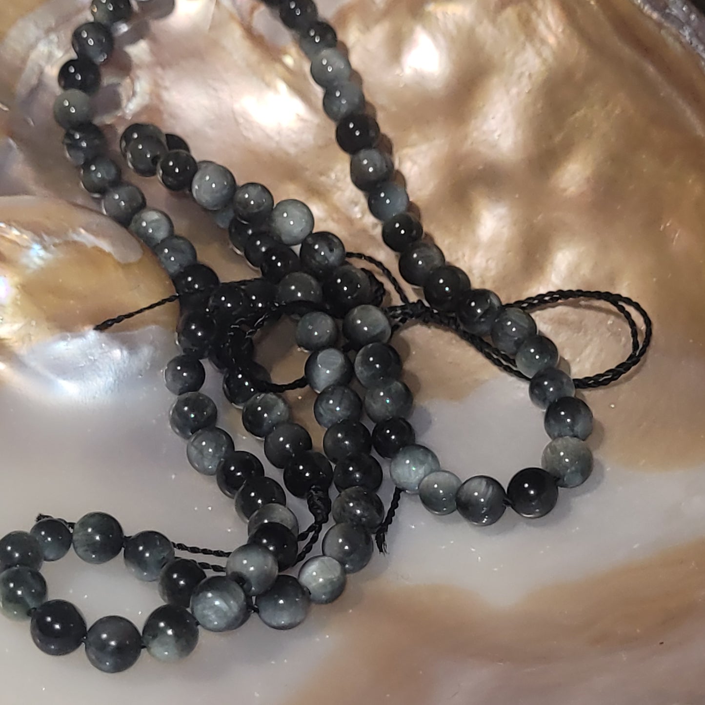 Fil de perle Quartz oeil de chat A