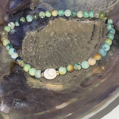 Bracelet Œil de Sainte-Lucie et Chrysocolle de Chine – Bracelet énergétique