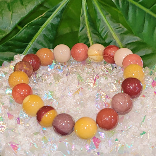 Bracelet en Jaspe Mokaïte A+