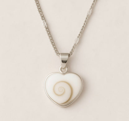 Pendentif Œil de Sainte-Lucie – Cœur – Bijou en argent