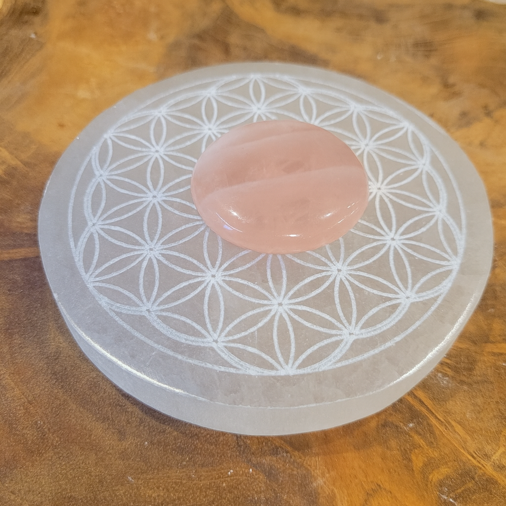 Fleur de Vie en Sélénite – Plaque énergétique