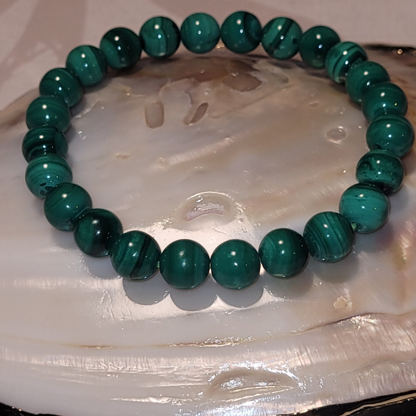 Bracelet en Malachite AA+