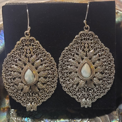 Boucles Larimar – Boucles d’oreilles en argent 925