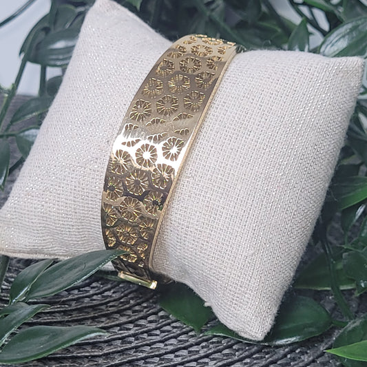 Bracelet Fleur Dorée – Bracelet inoxydable