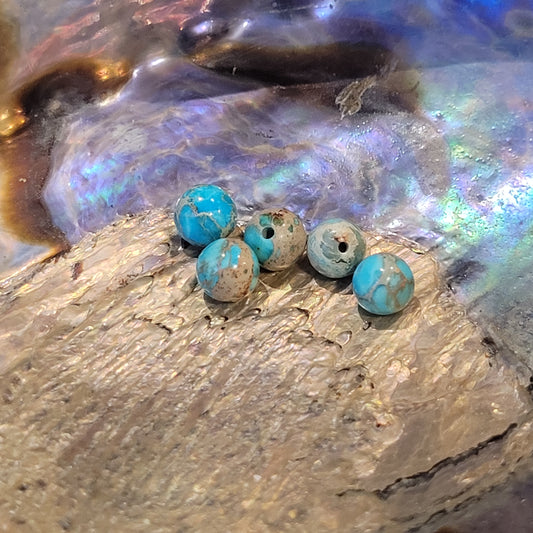 Fil de perles - Jaspe impériale bleue Turquoise