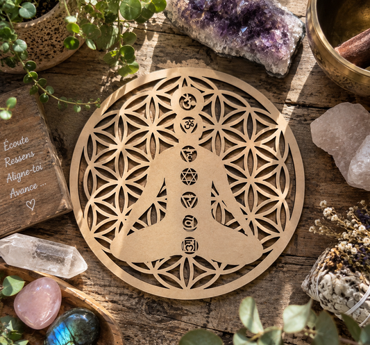 Fleur de Vie Bouddha – Décoration sacrée