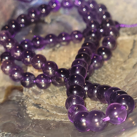 Fil de perles - Améthyste Qualité A+