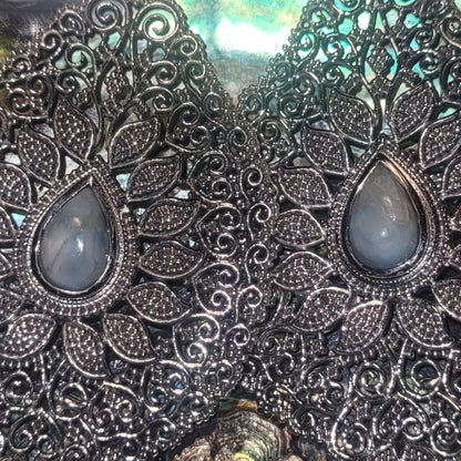 Boucles Larimar – Boucles d’oreilles en argent 925