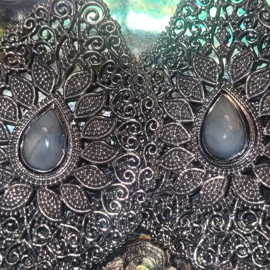 Boucles Larimar – Boucles d’oreilles en argent 925