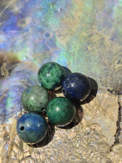 Fil de perles - Azurite Malachite