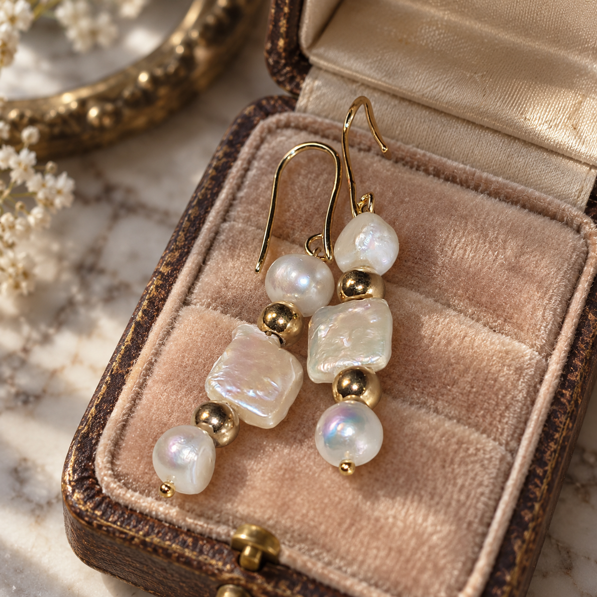 Boucles d’oreilles Nacre – Bijou énergétique