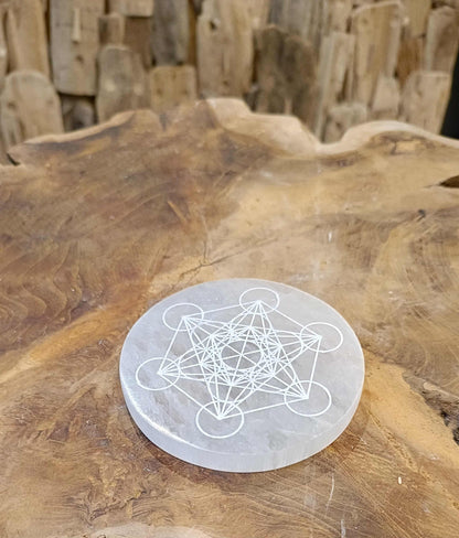Cube de Métatron en Sélénite – Plateau de rechargement