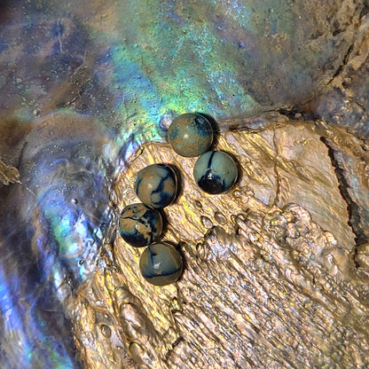 Fil de perles - Jaspe impériale bleue "Terre"