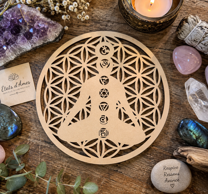 Fleur de Vie Bouddha – Décoration sacrée