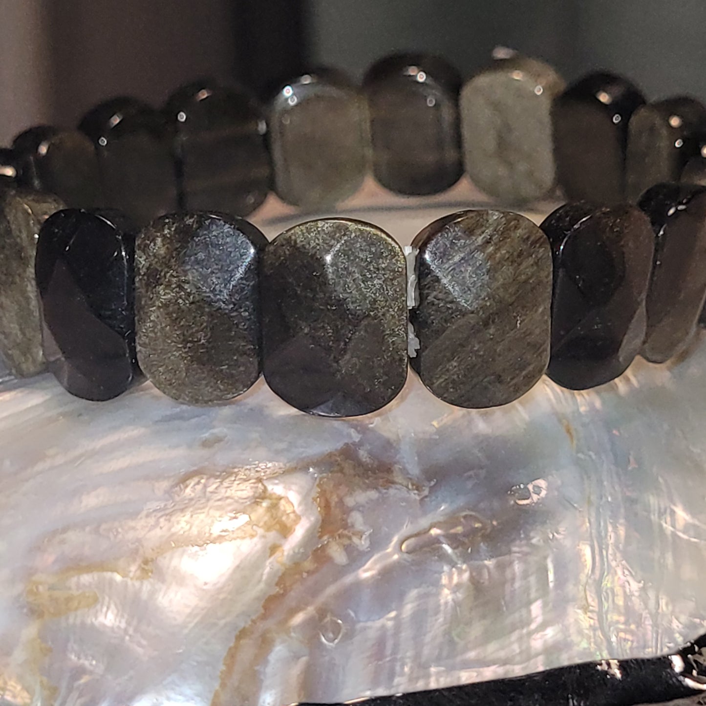 Bracelet Obsidienne Dorée – Pierre de protection et de clarté