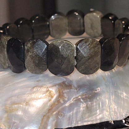 Bracelet Obsidienne Dorée – Pierre de protection et de clarté