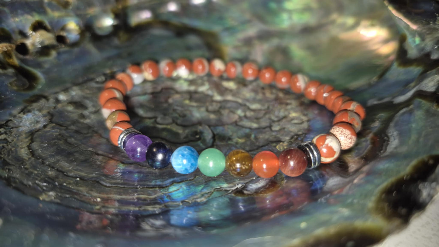Bracelet Jaspe Rouge Chakras – Bracelet énergétique