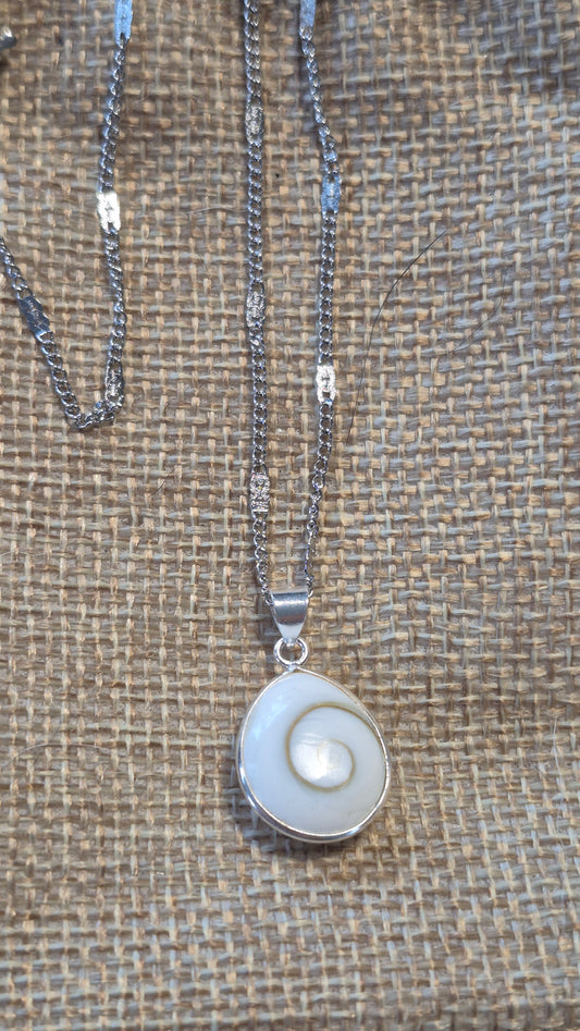 Pendentif Œil de Sainte-Lucie – Goutte – Bijou en argent